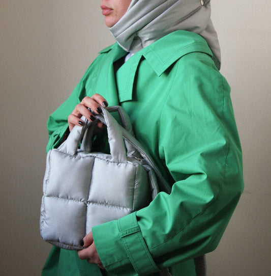 Mini Pillow Puffer Essential bag in Light Gray