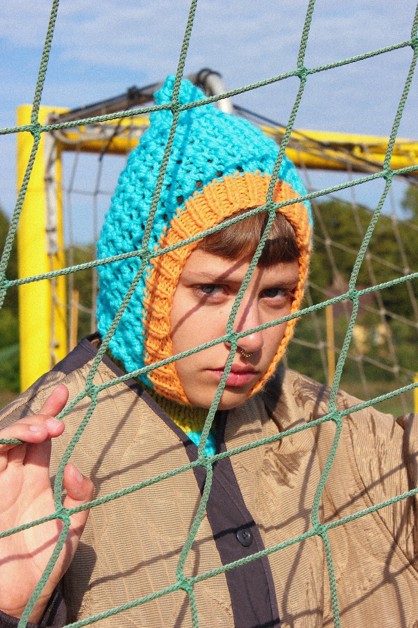 Multicolored Demi - season balaclava hat,mango socky balaclava knit beanie,knit helmet,knit hat,crochet balaclava