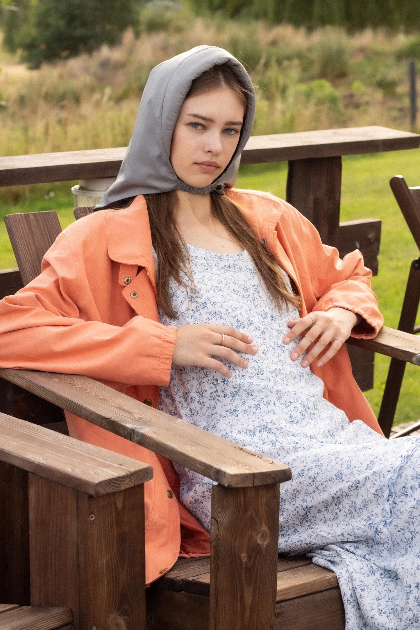 Rain Headscarf in Gray
