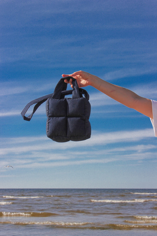 Mini Pillow Puffer Raw Denim Essential bag