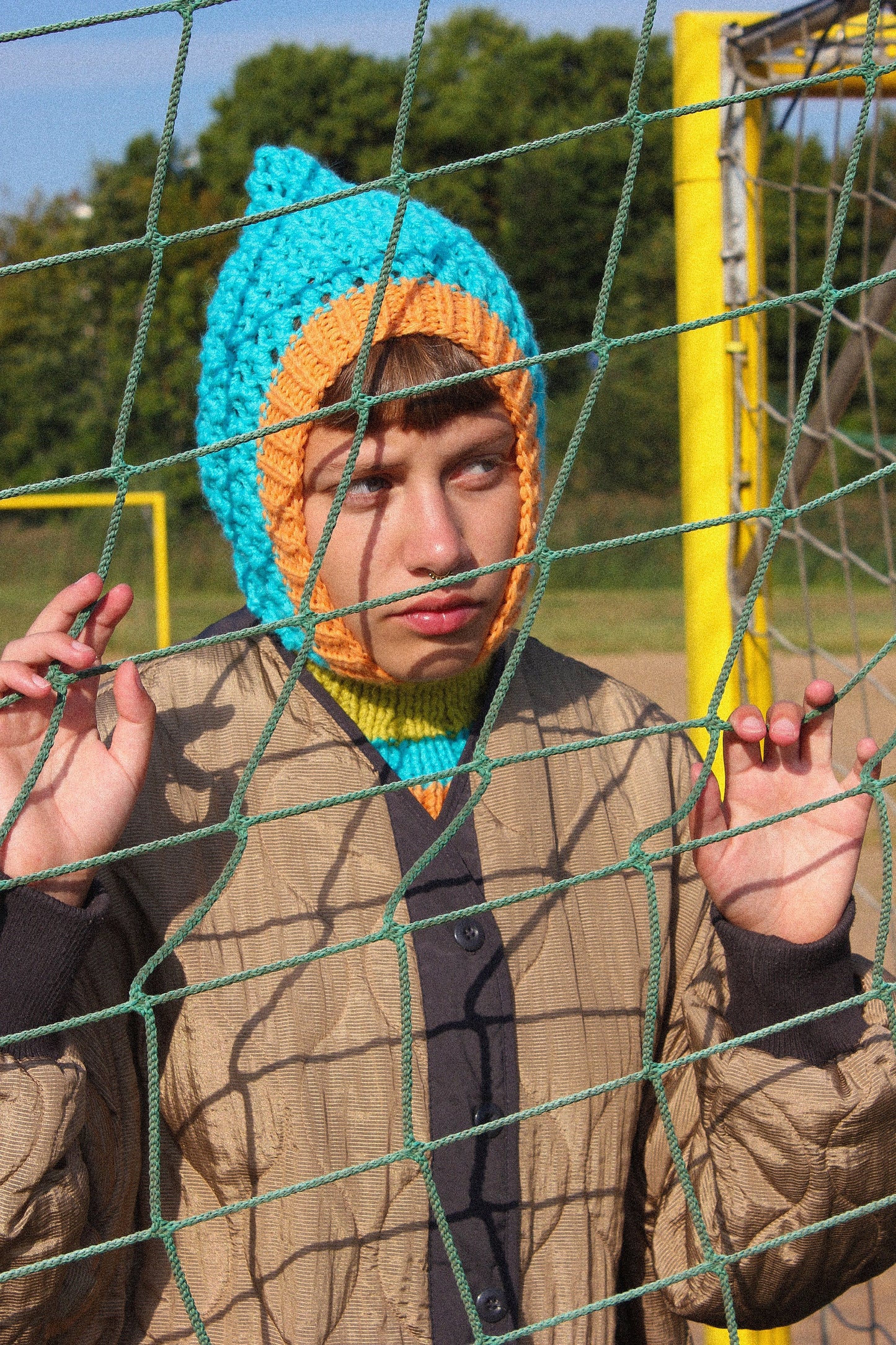 Multicolored Demi - season balaclava hat,mango socky balaclava knit beanie,knit helmet,knit hat,crochet balaclava