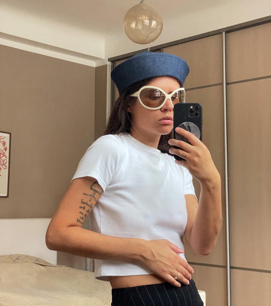 Raw Denim Marin Pillbox