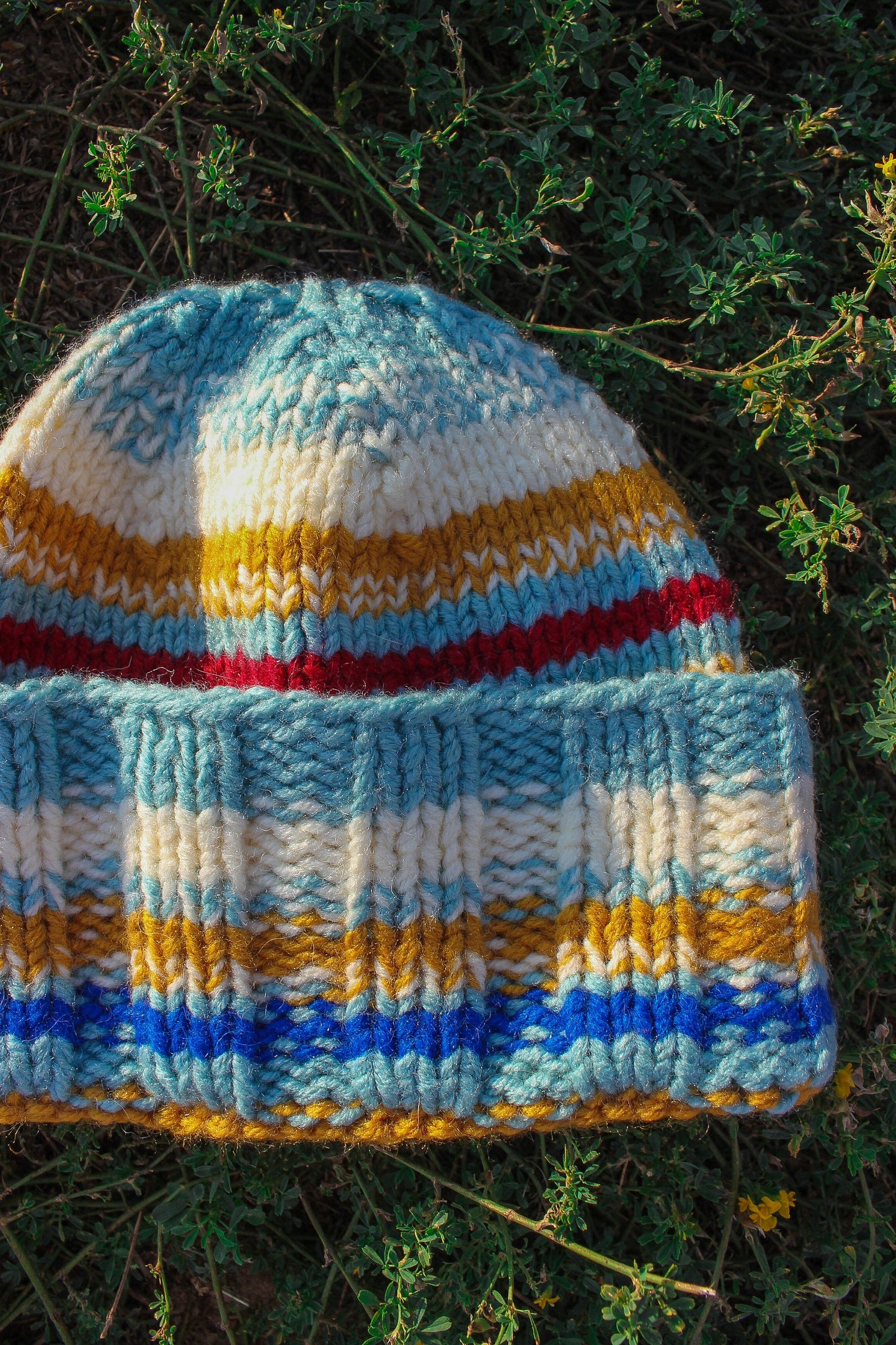 Woolen Multi Striped Beanie