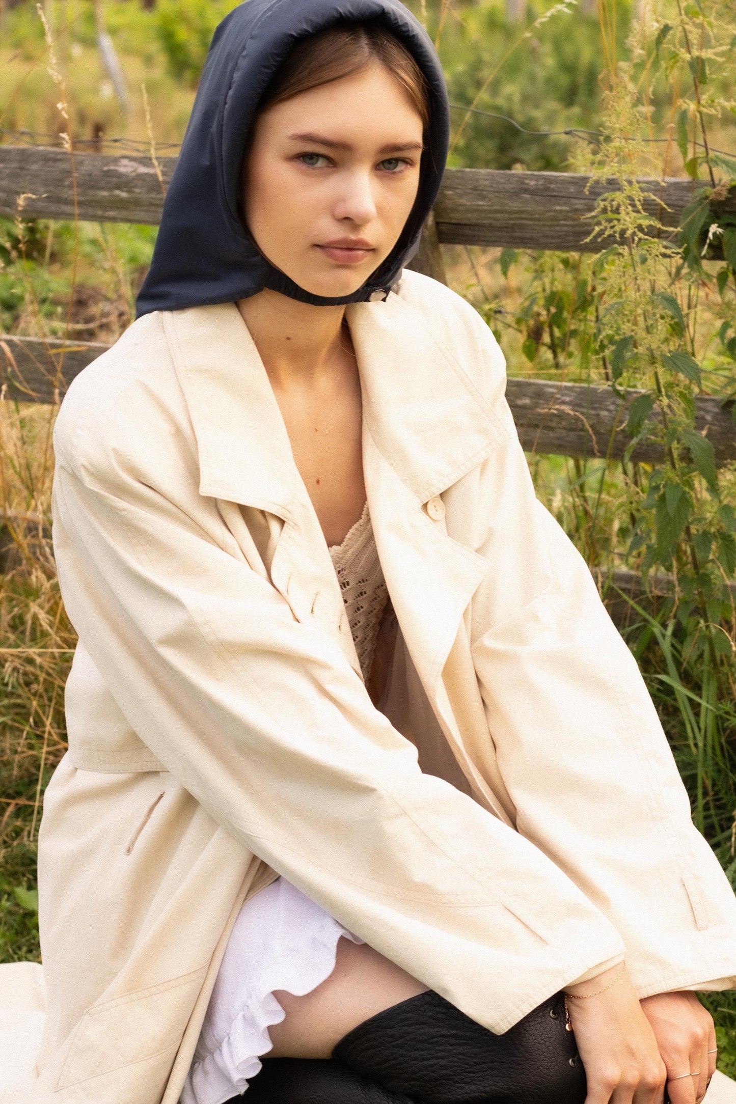 Rain Headscarf  in Navy