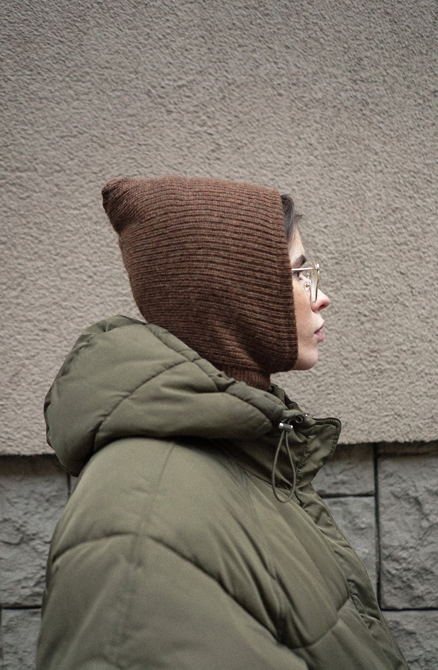 Merino Wool Balaclava in Brown
