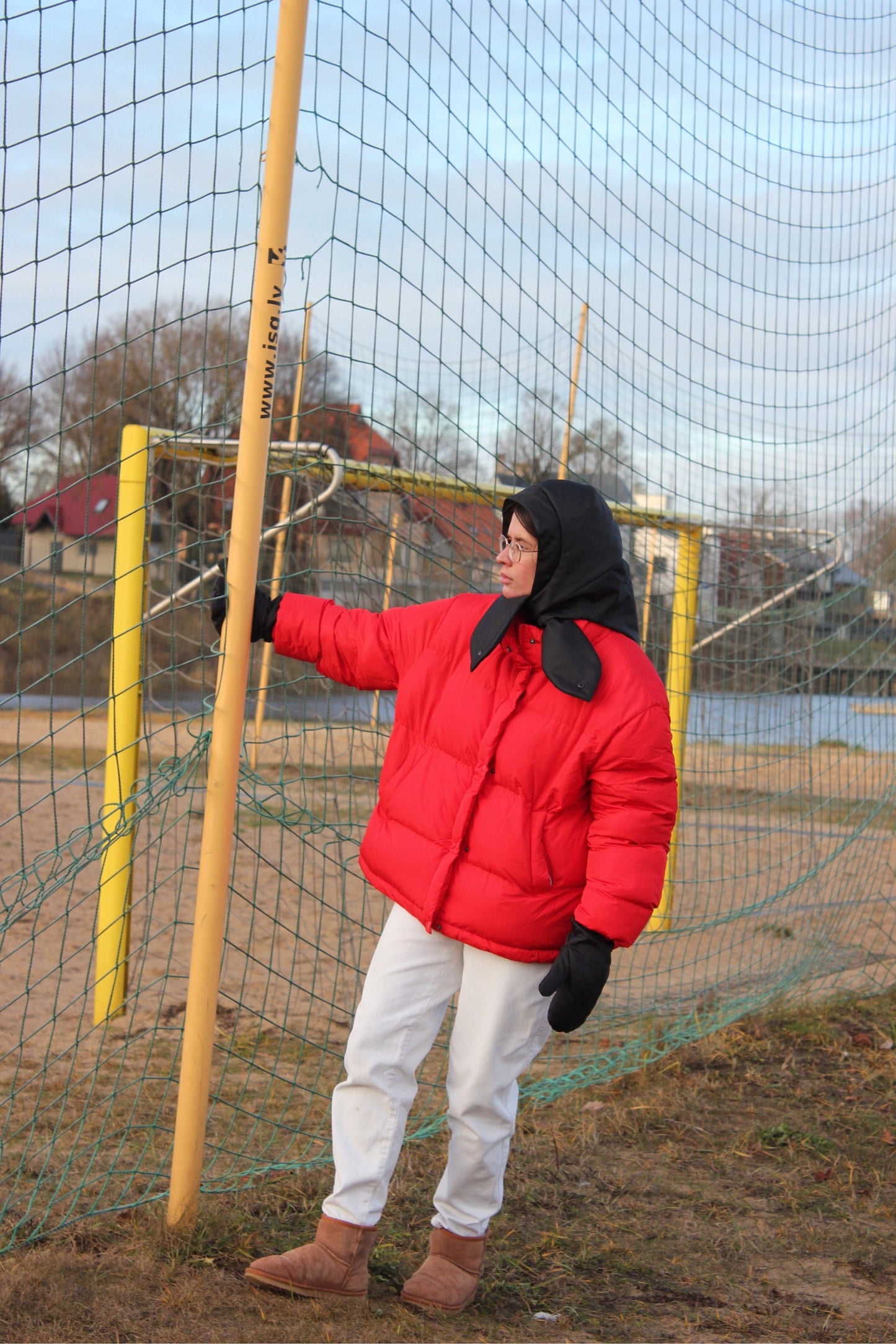 Pillow Puffer Headscarf - Balaclava in Black