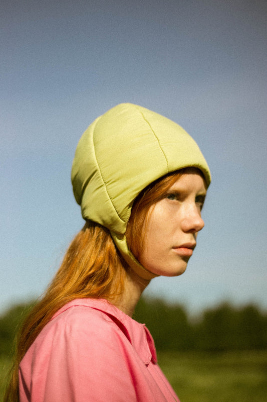 Pillow Aviator Helmet on a button in light Olive