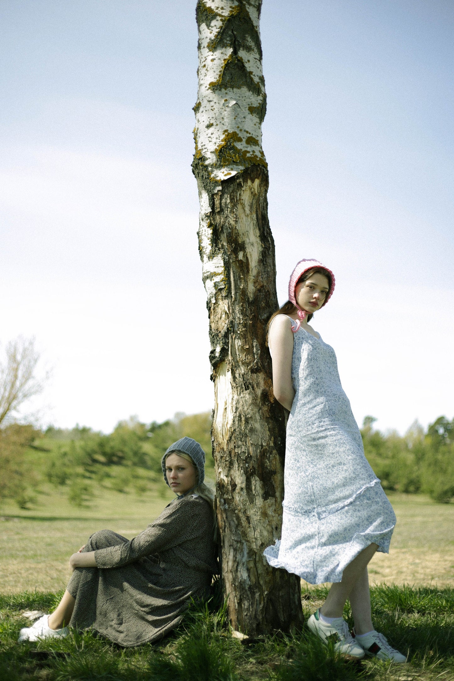 Adult Crochet Bow Tie Bonnet in Grey