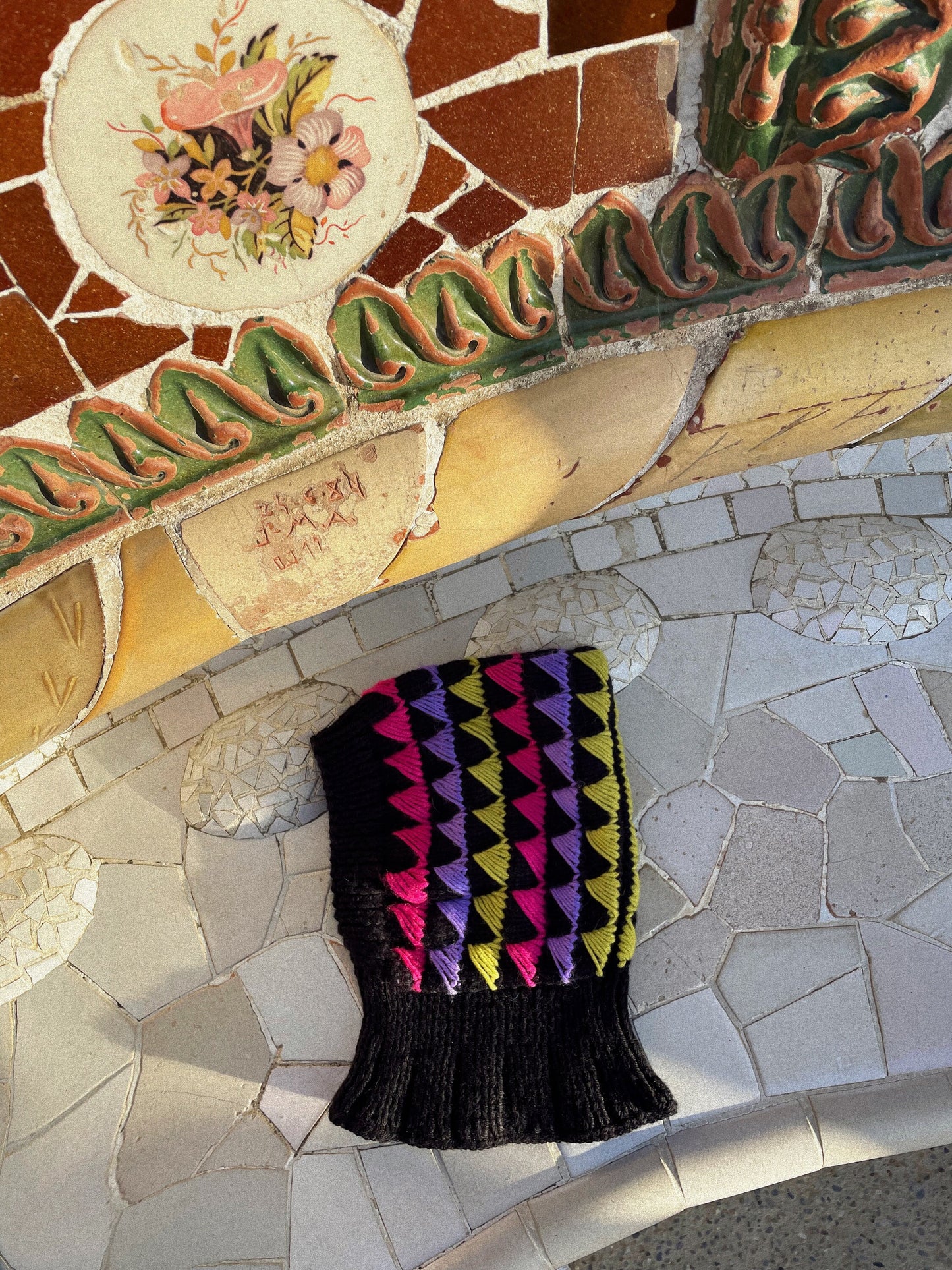 Multi Triangles Merino Wool Balaclava