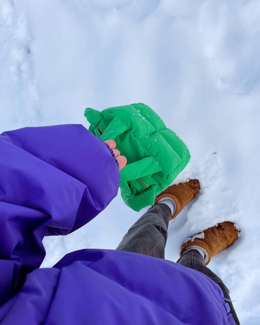 Pillow Puffer Bag in Green