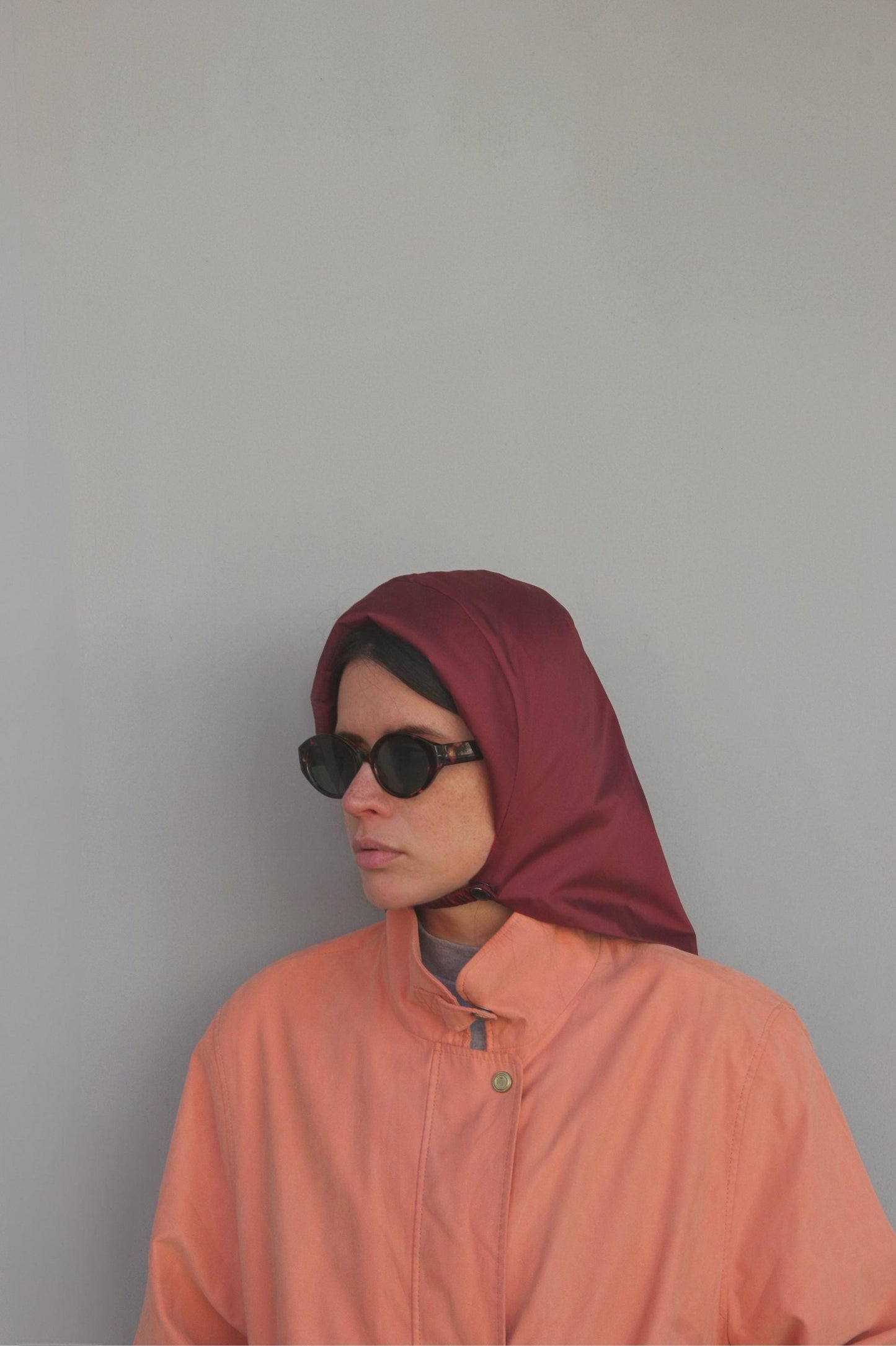 Rain Headscarf in Burgundy