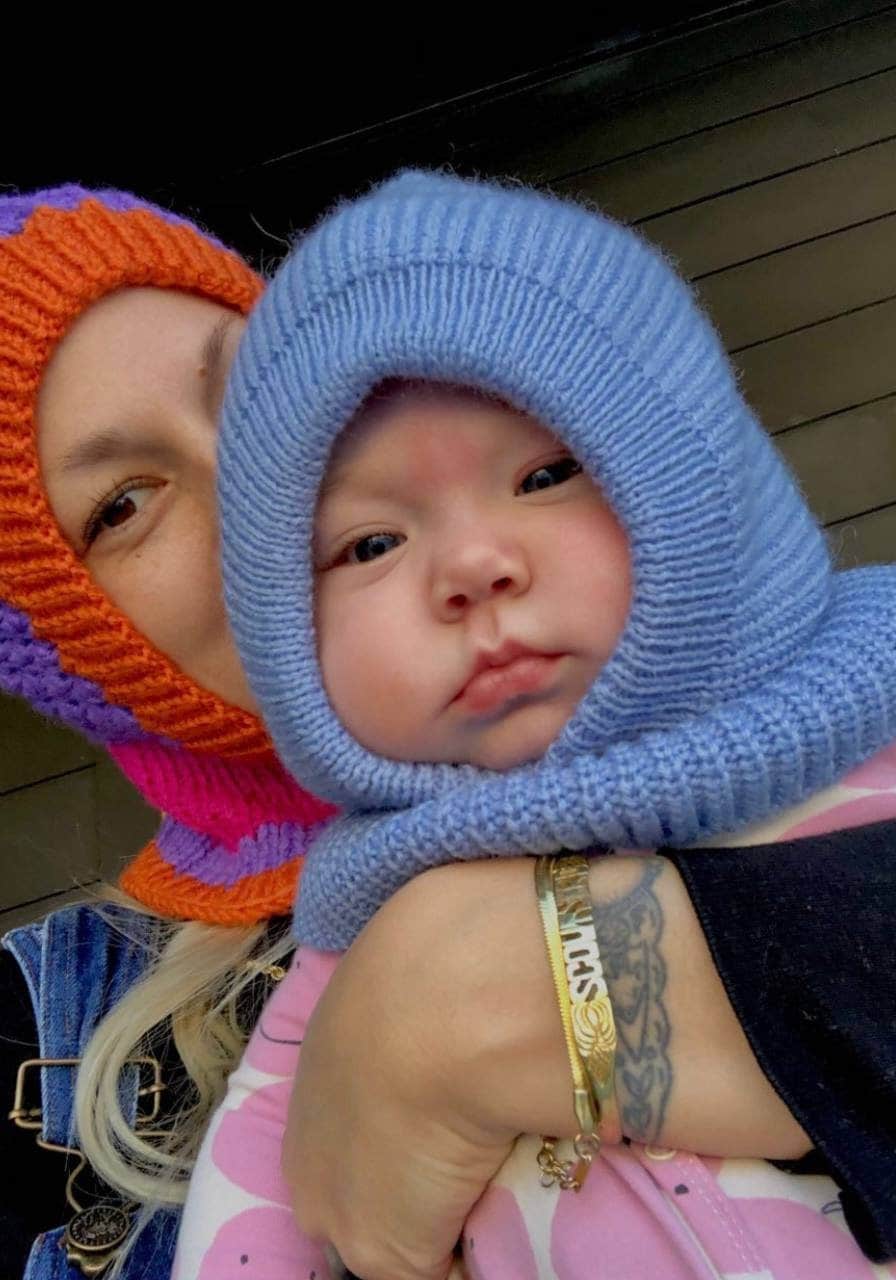 Balaclava Woolen hat in brown for kids