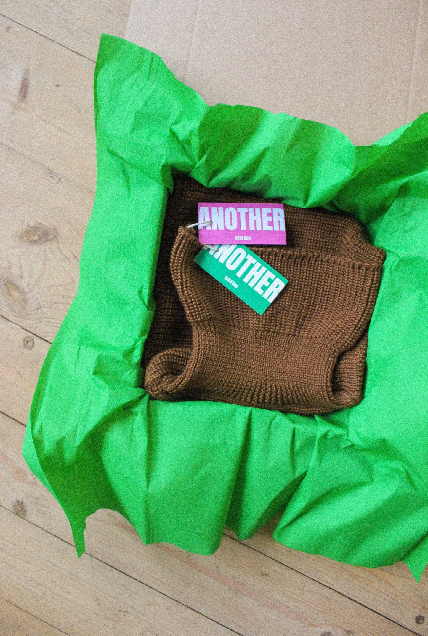 Balaclava Woolen hat in brown for kids