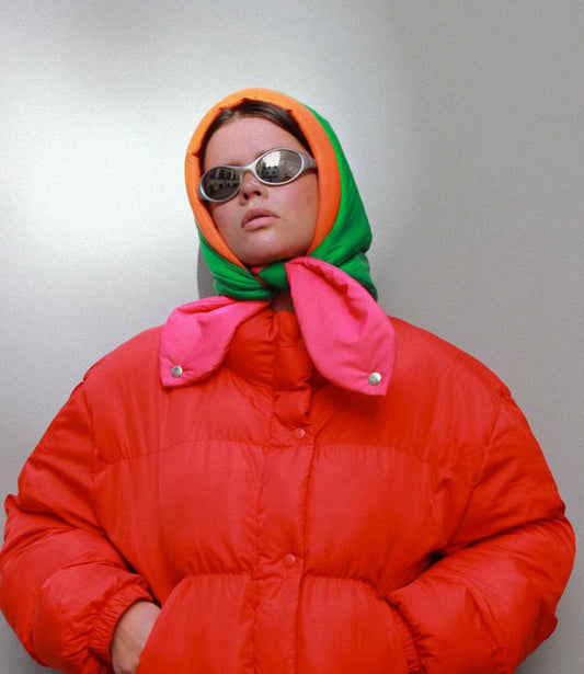 Pillow Headscarf - Balaclava in Multi Green