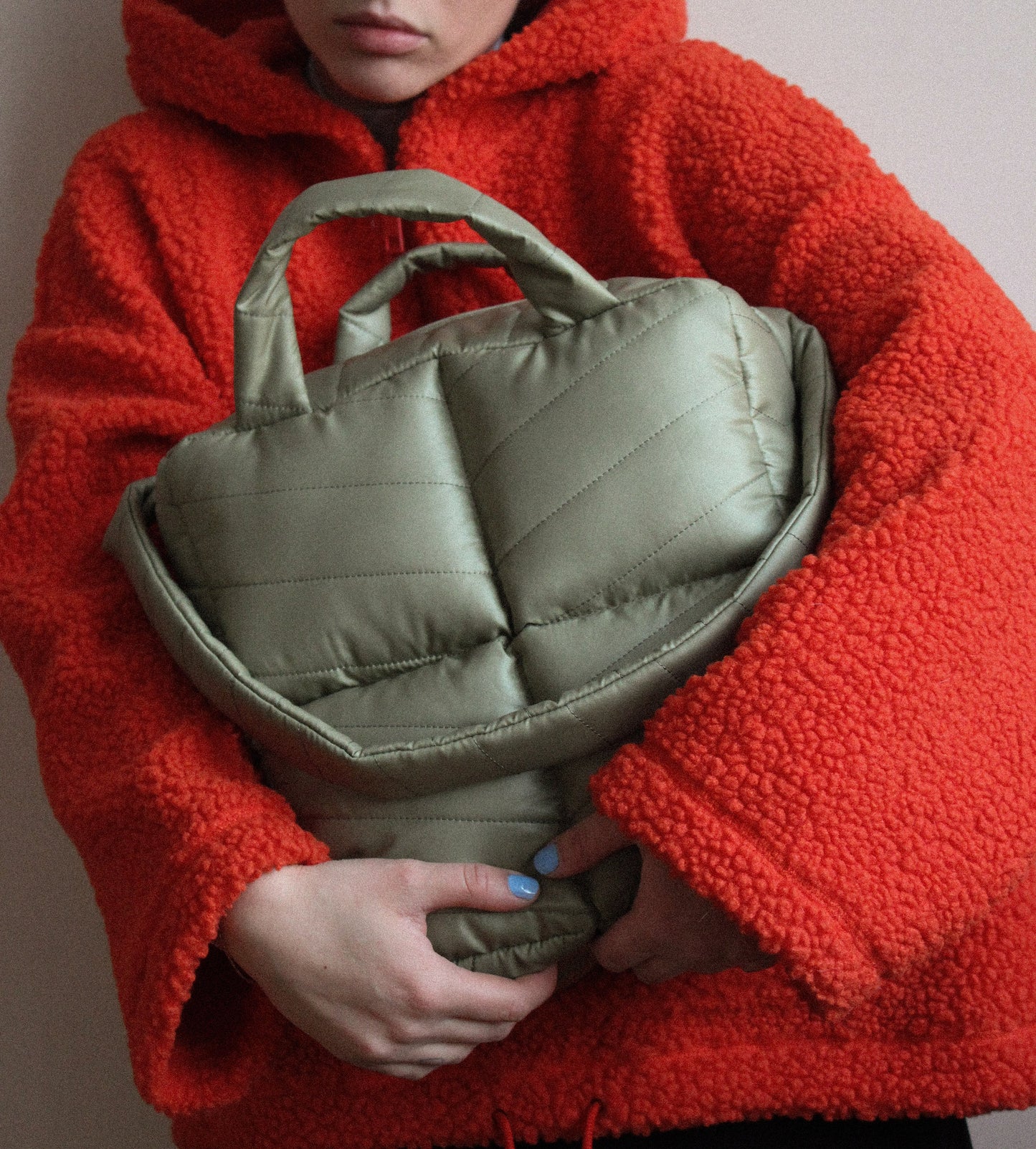 Pillow Puffer Bag in Olive