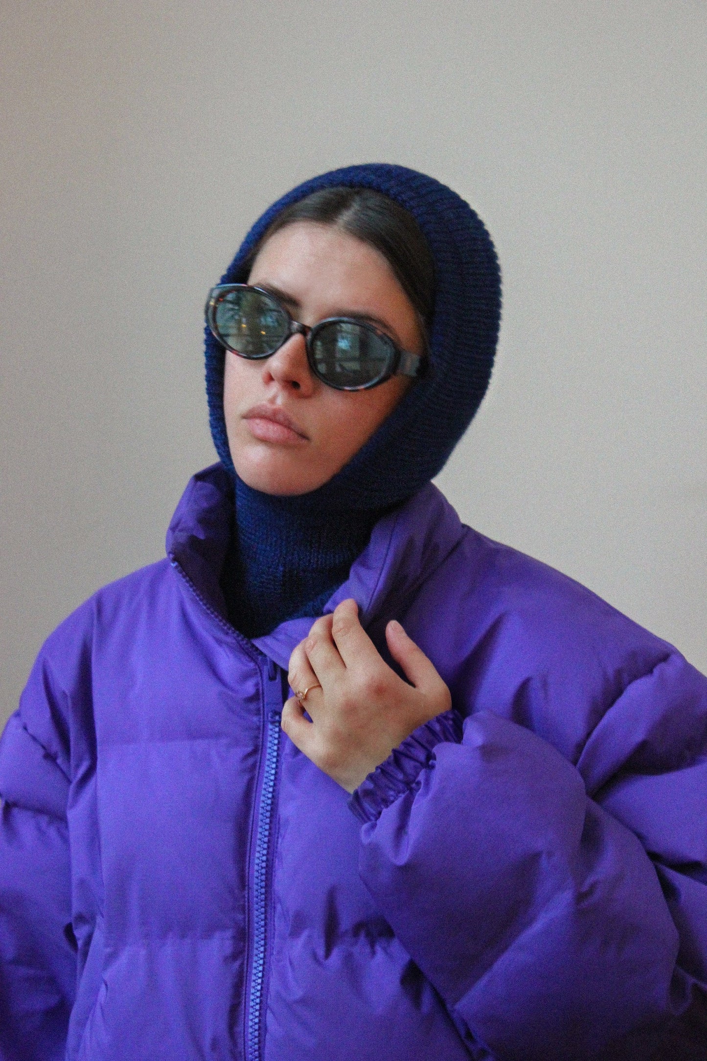 Merino Wool Balaclava in Navy