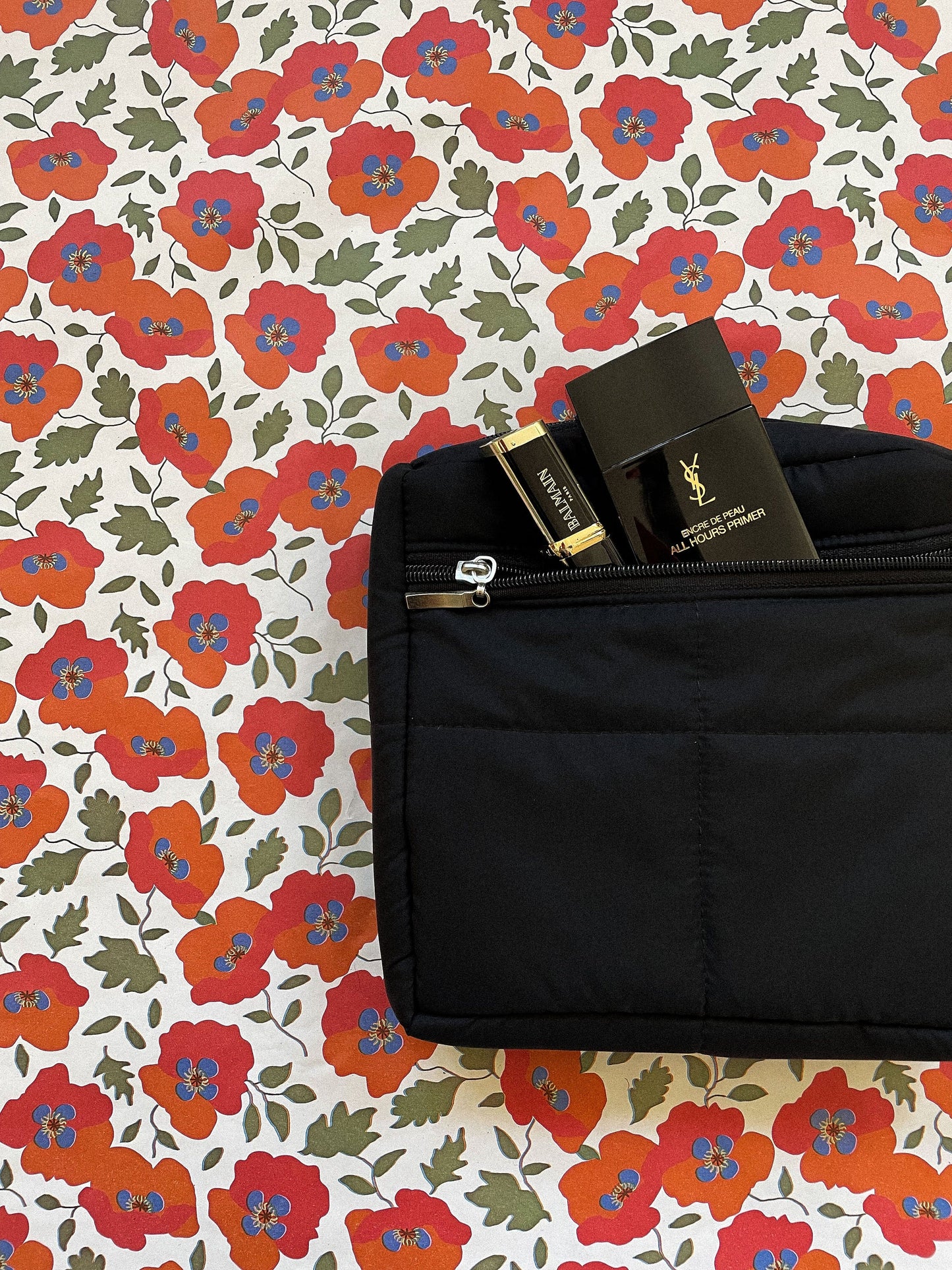 Pillow Puffer Vanity Bag in Black, Quilted Vanity Bag, Zipper Cosmetic Bag, Toiletry Bag, travel accessories key glasses bag, small pouch