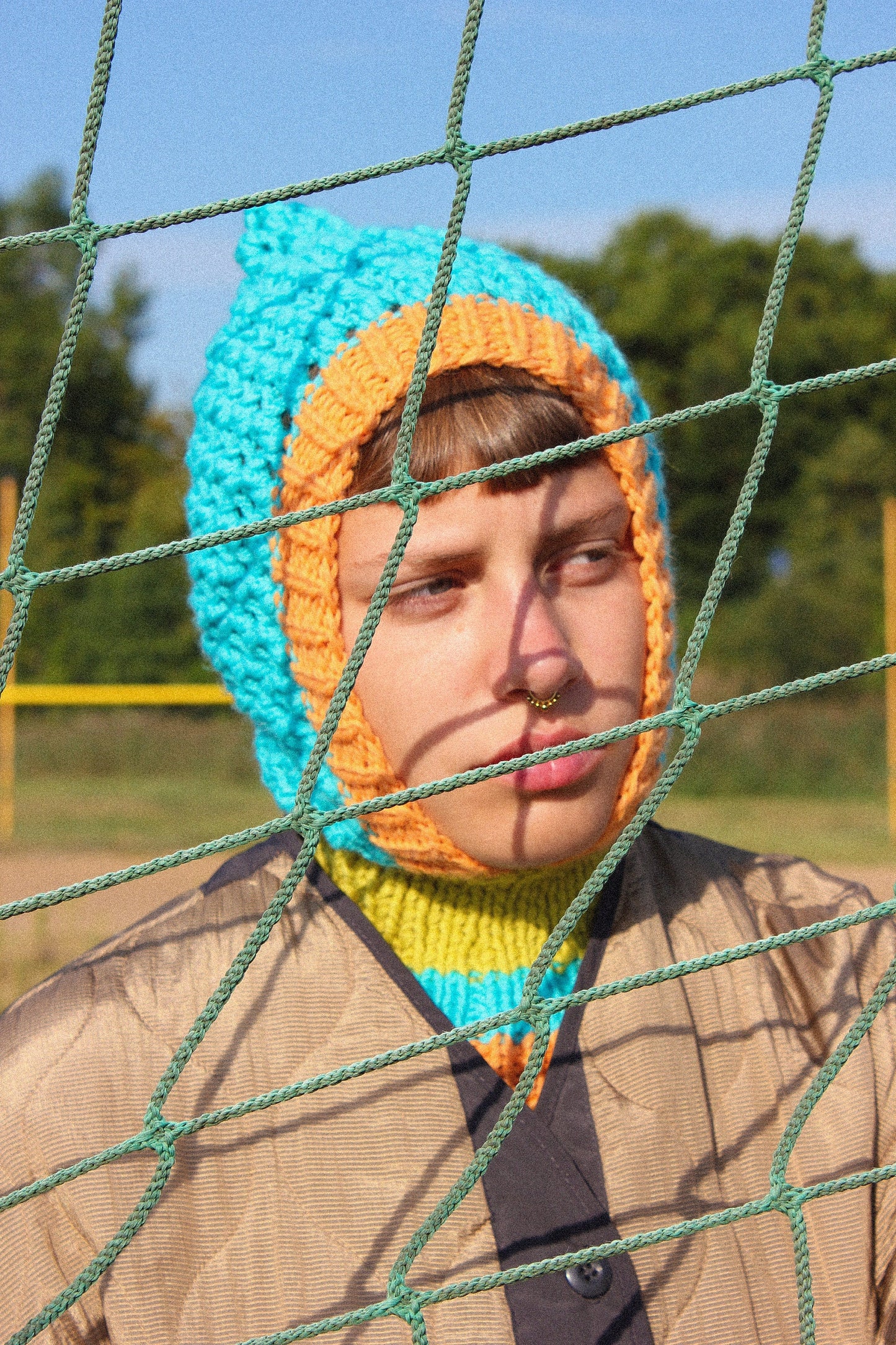 Multicolored Demi - season balaclava hat,mango socky balaclava knit beanie,knit helmet,knit hat,crochet balaclava