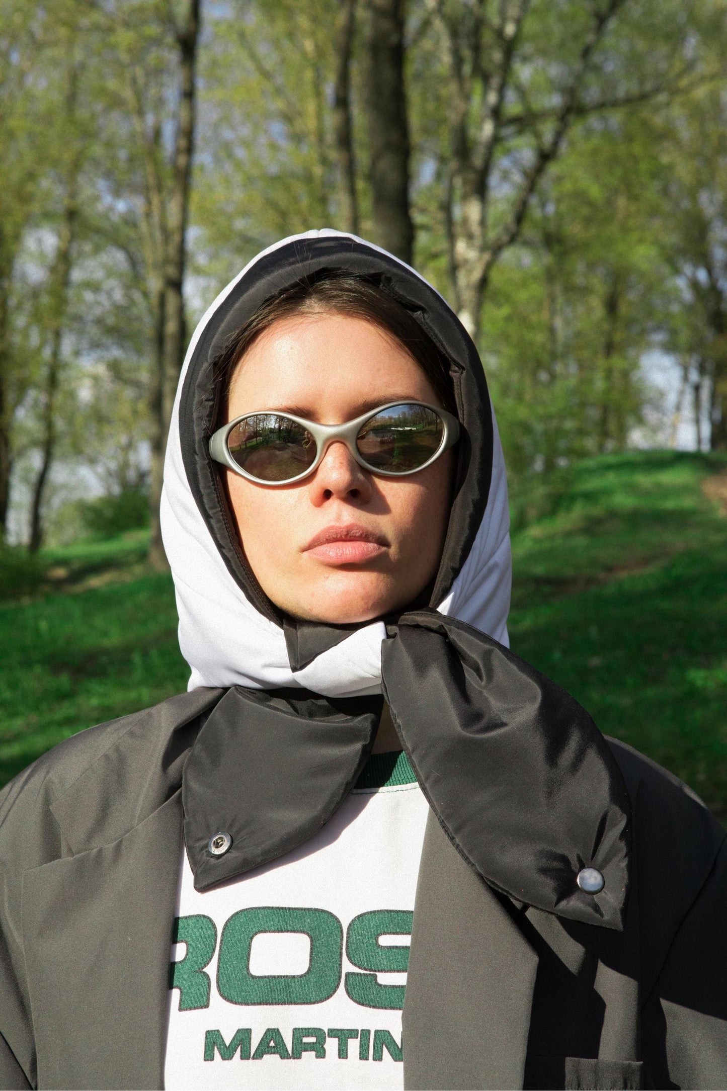 Pillow Headscarf - Balaclava in Black & White