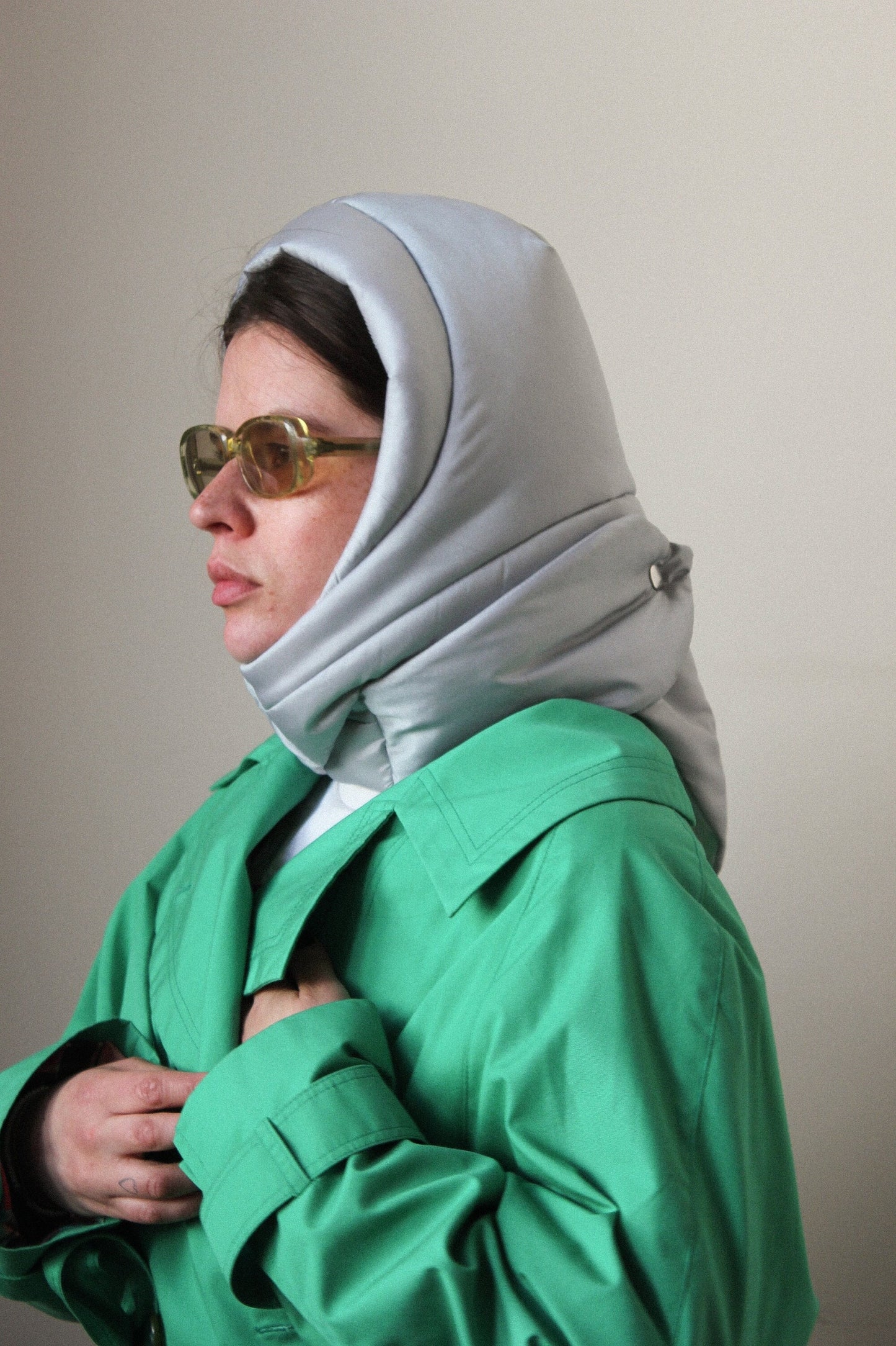 Pillow Headscarf - Balaclava in Light Gray