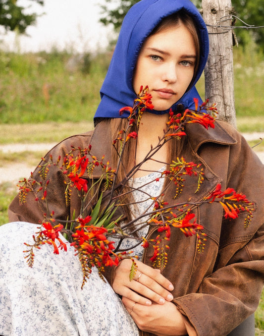 Rain Headscarf in Blue