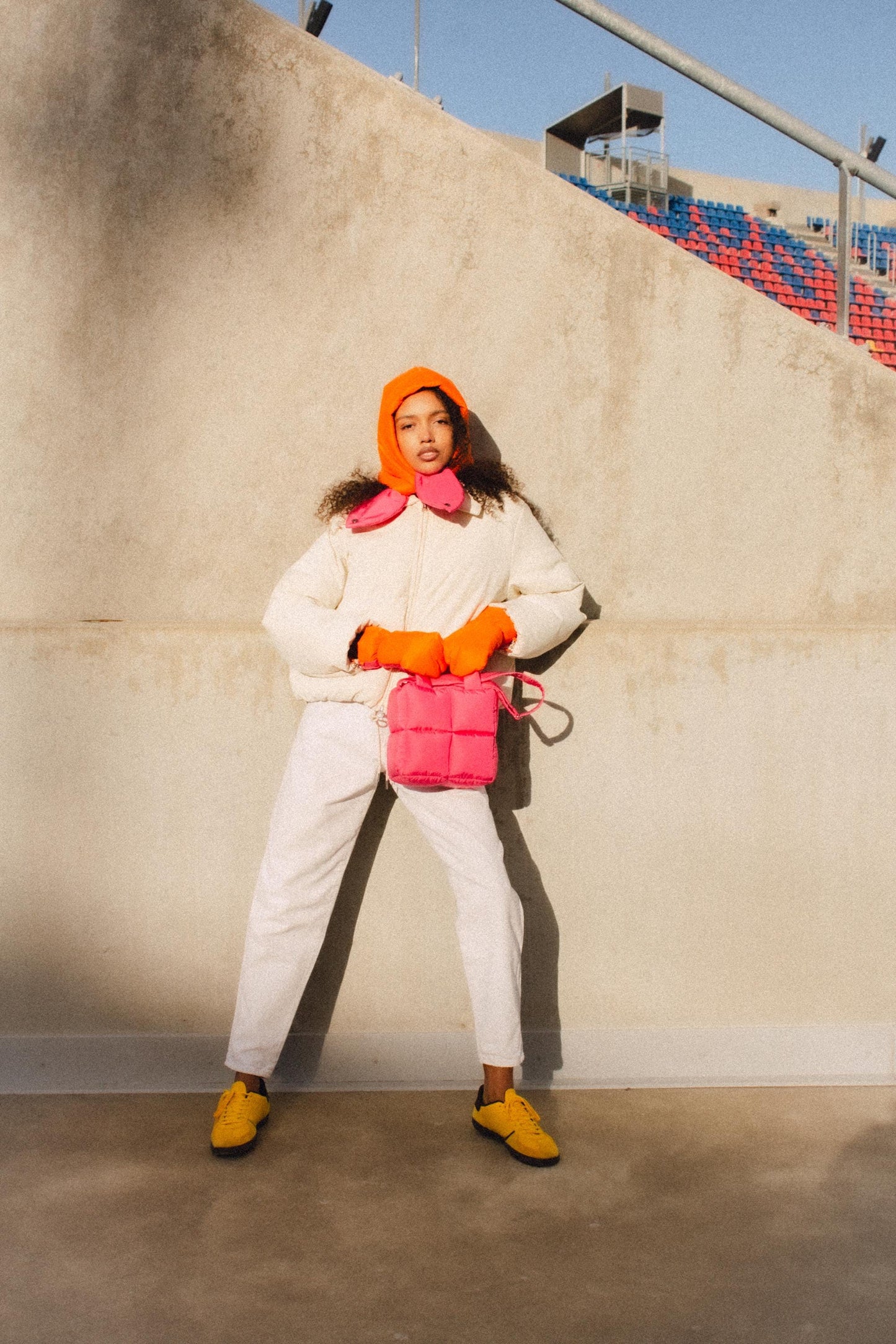 Mini Pillow Puffer Essential bag in Hot Pink