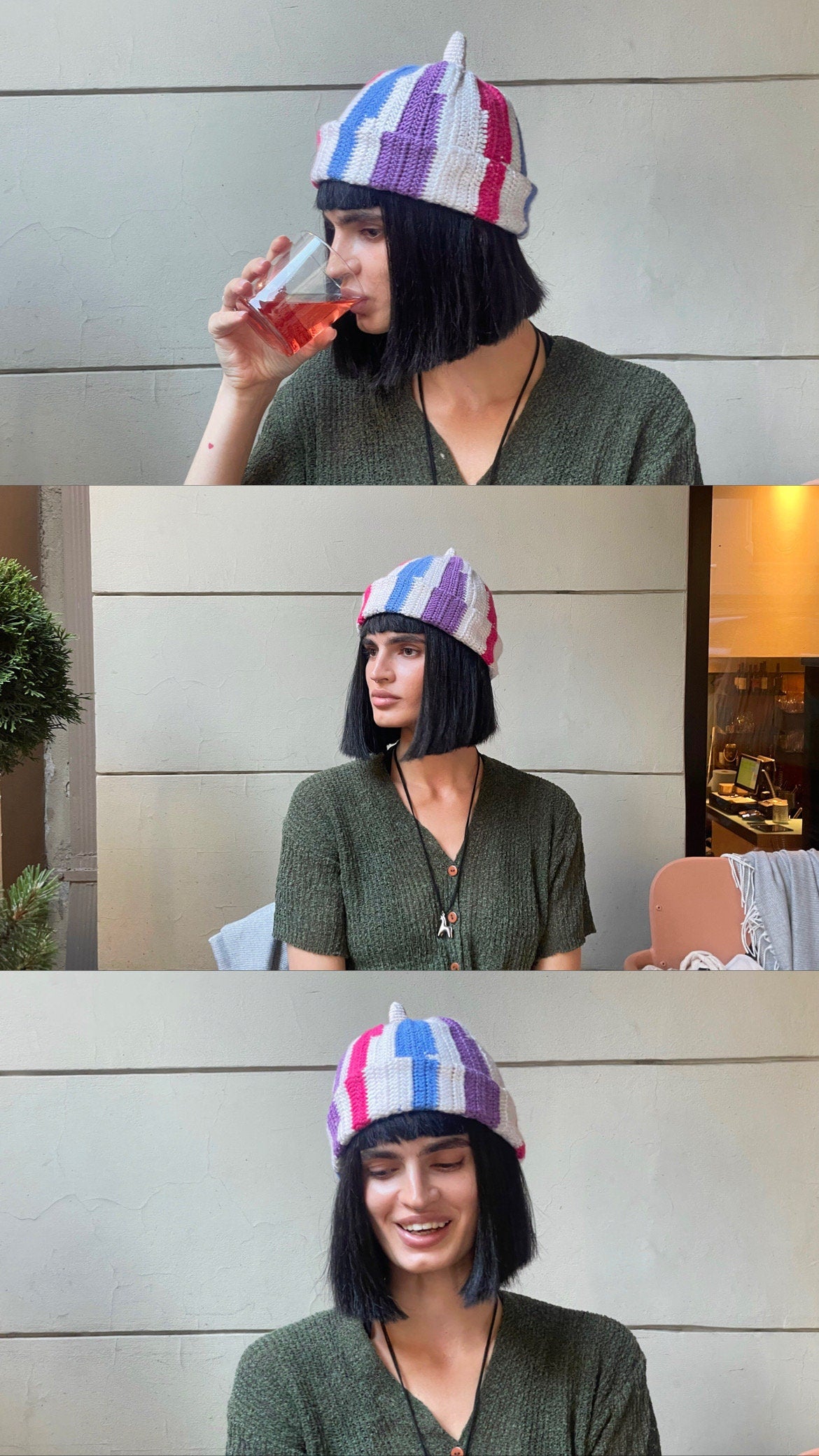 Teletubby Multi Crochet Beanie