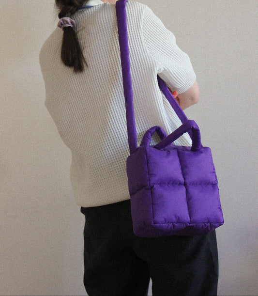 Mini Pillow Puffer Essential bag in Purple