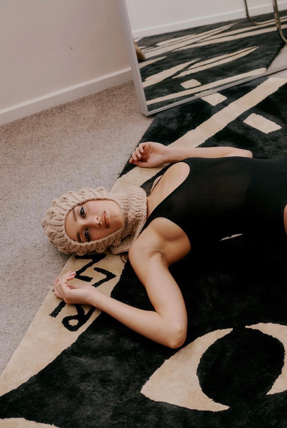 Beige Brains Woolen Balaclava