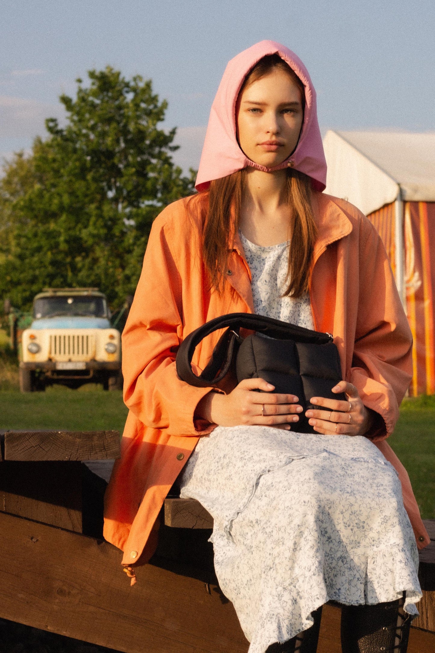 Rain Headscarf in Pink