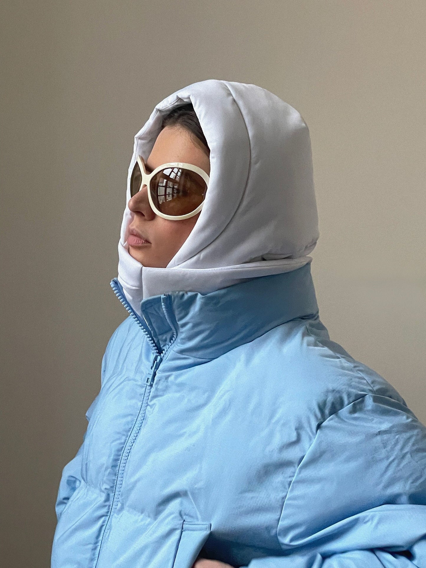 Pillow Headscarf - Balaclava in White