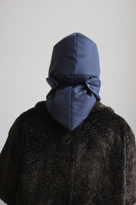 Pillow Puffer Headscarf - Balaclava in Navy