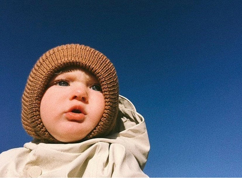 Balaclava Woolen hat in brown for kids