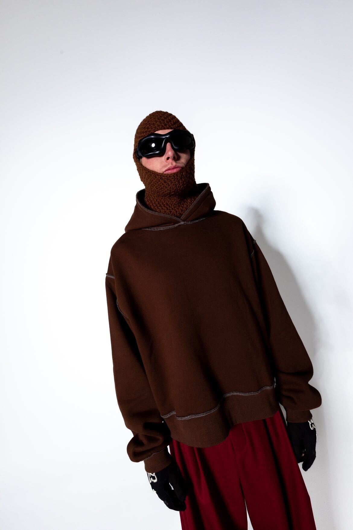 Chunky Ski Balaclava in Brown
