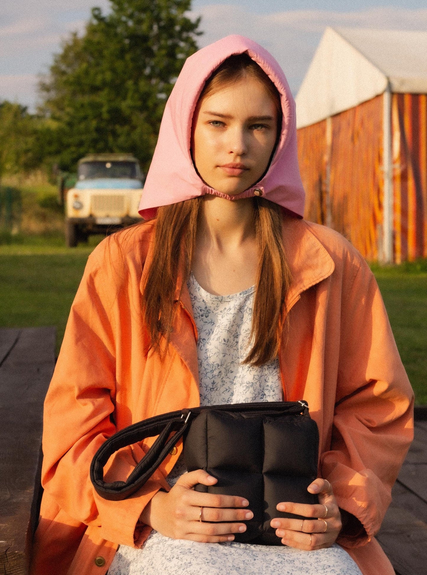 Rain Headscarf in Pink